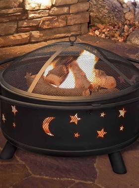 电商户外取暖火盆柴火炉烤火庭院取暖炉篝火取暖firepit火盆