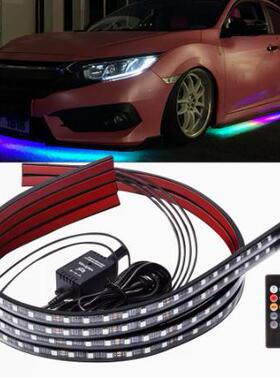 汽车底盘灯90*120拖四APP遥控声控RGB节奏灯车底装饰灯60*90led灯