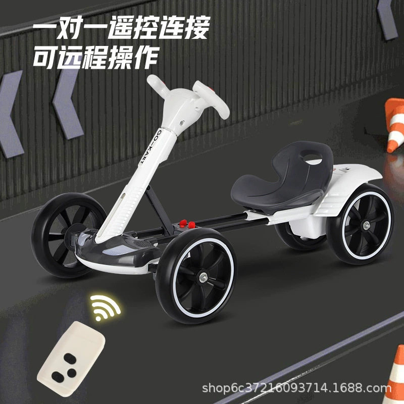 儿童电动卡丁车电动四轮车便携儿童玩具车免安装可折叠四轮卡丁车