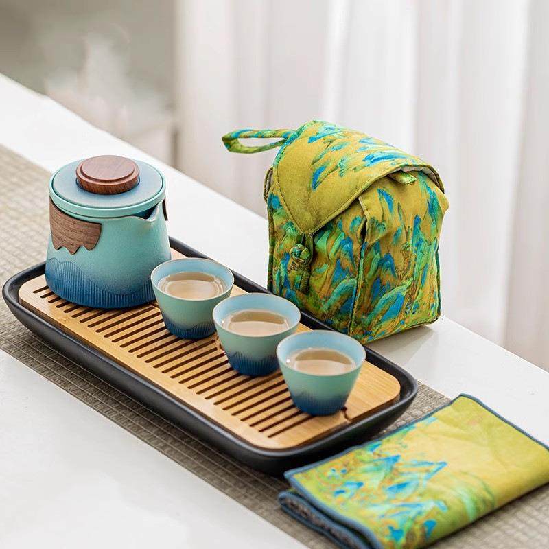玩物尚置女生旅行茶具套装便携收纳包户外一壶三杯单人快客杯高端,节庆用品/礼品,新娘配件,淘宝优惠券,粉丝福利购,淘宝优惠卷