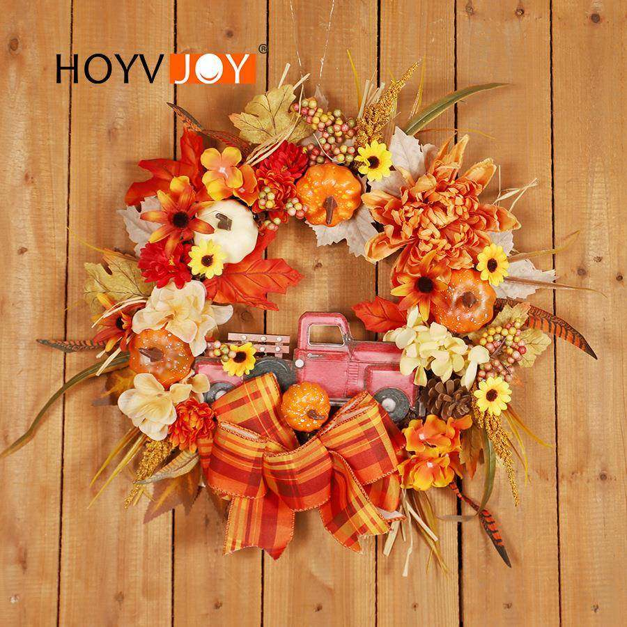 鸿禹感恩节仿真花装饰花环家居丰收节南瓜装饰花圈仿真植物装饰,机械设备,其他机械设备,淘宝优惠券,粉丝福利购,淘宝优惠卷