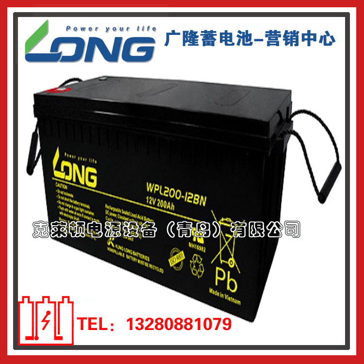 LONG广隆蓄电池WPL200-12NB/12V200AH机房数据中心电源蓄电池