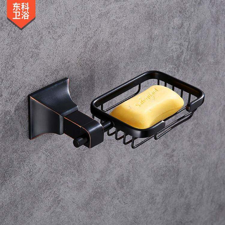 全铜黑色香皂架皂网欧式仿古肥皂架肥皂盒浴室五挂件浴巾架