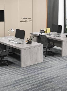 白色办公桌老板桌办公室简约现代经理主管桌椅组合家用电脑书新品