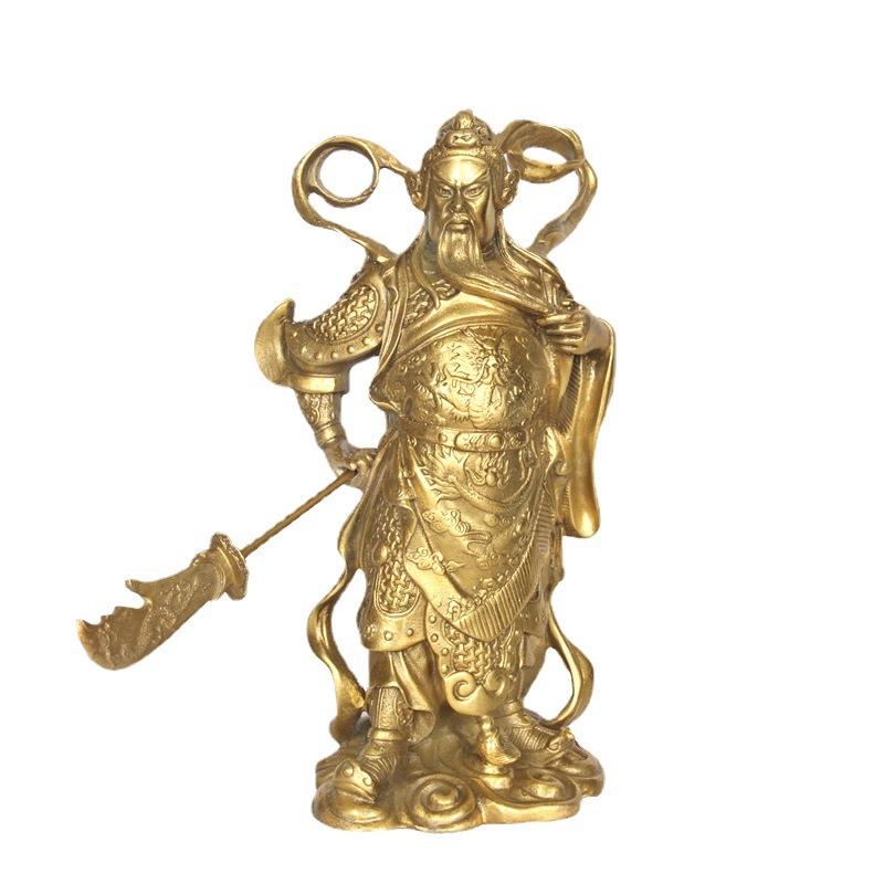 杨铜记铜关公摆件关公大小中号关公飘带关公
