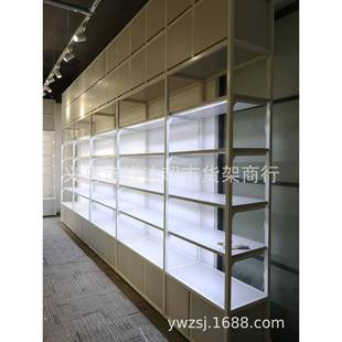 钢木文创玩具靠墙百货边柜服装饰品三福可拆装家居货架