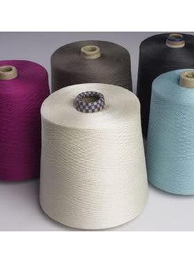 120NM/2绢棉绢丝棉纱线桑蚕丝棉纱线真丝棉纱线绢棉纱