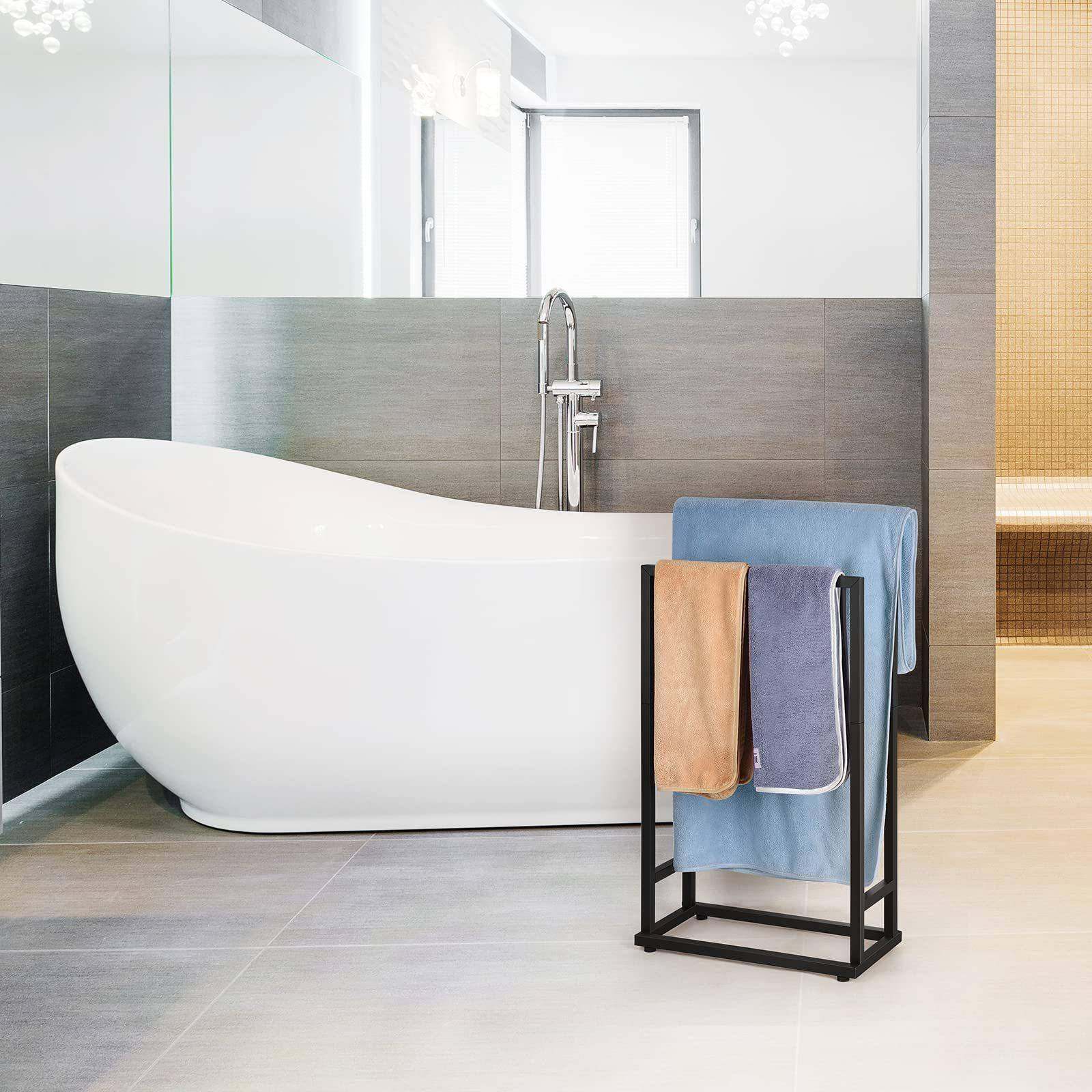 落地式2层毛巾架小型手巾干燥架黑色毛巾毯架适用于浴室洗,纺织面料/辅料/配套,纺织机械配件,淘宝优惠券,粉丝福利购,淘宝优惠卷