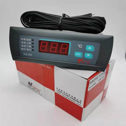 新亚洲温控器智能数显温控器NA210带探头温控仪冷库220V