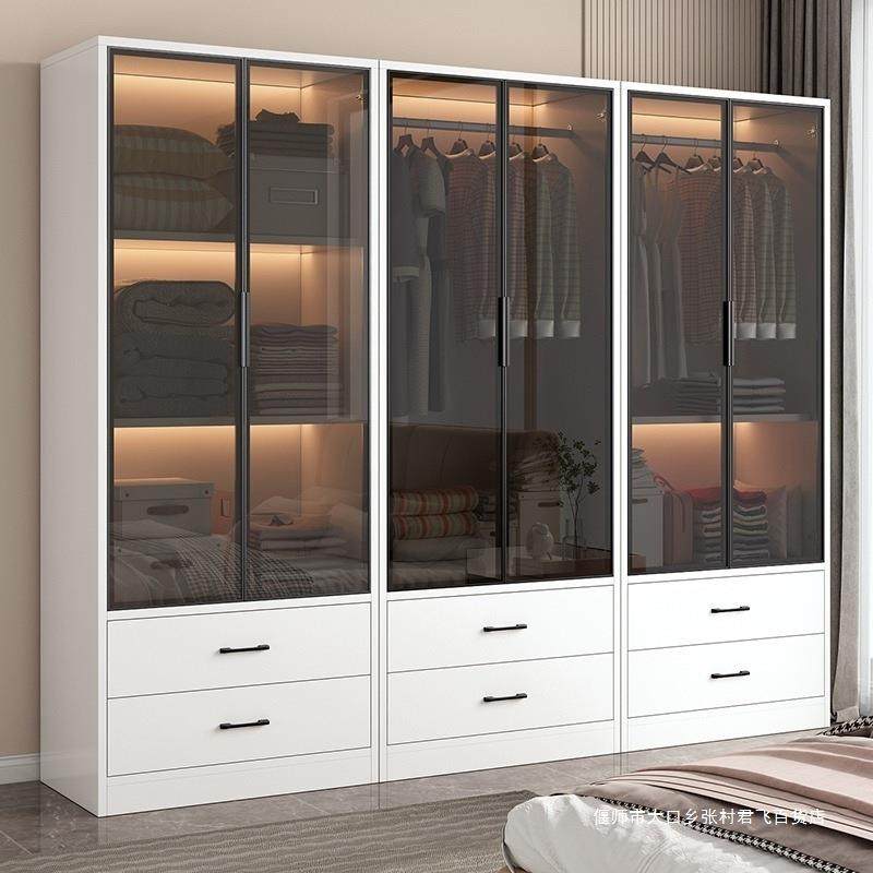 衣柜家用现代轻奢柜子儿童玻璃门经济型出租房卧室小户型衣橱,纺织面料/辅料/配套,纺织机械配件,淘宝优惠券,粉丝福利购,淘宝优惠卷