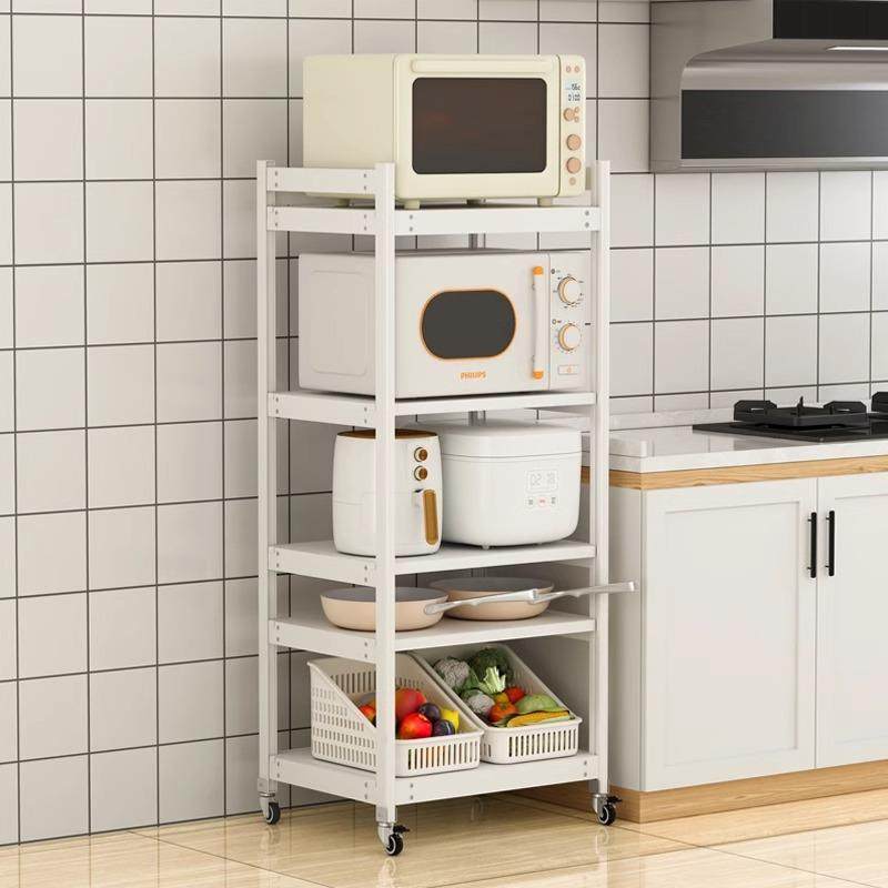 高端厨房置物架加宽加深50多层落地微波炉架大尺寸蒸烤箱架收纳架