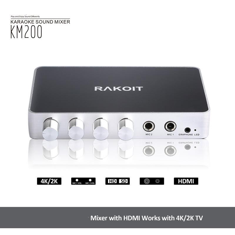 HDMI卡拉OK混音器家用K歌机CVBS麦克风转换器KaraokeSoundMixer