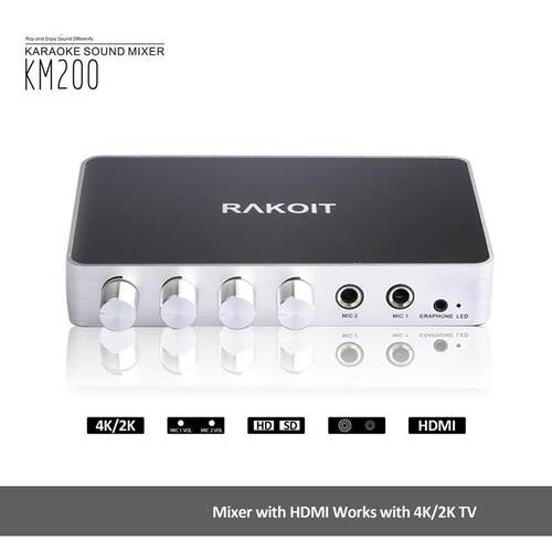 HDMI卡拉OK混音器家用K歌机CVBS麦克风转换器KaraokeSoundMixer