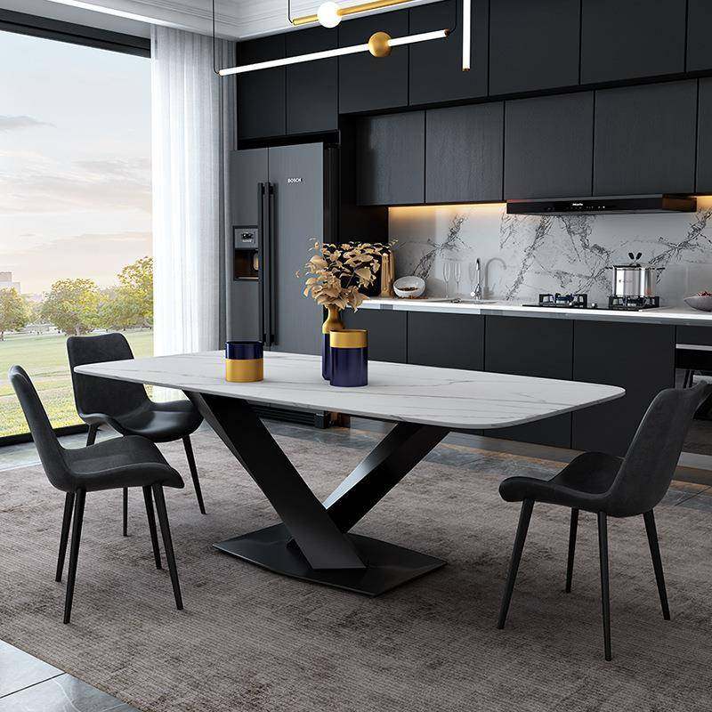 意式极简轻奢餐桌椅组合长方形岩板饭桌家用小户型交叉文字餐台桌,农用物资,其他肥料,淘宝优惠券,粉丝福利购,淘宝优惠卷