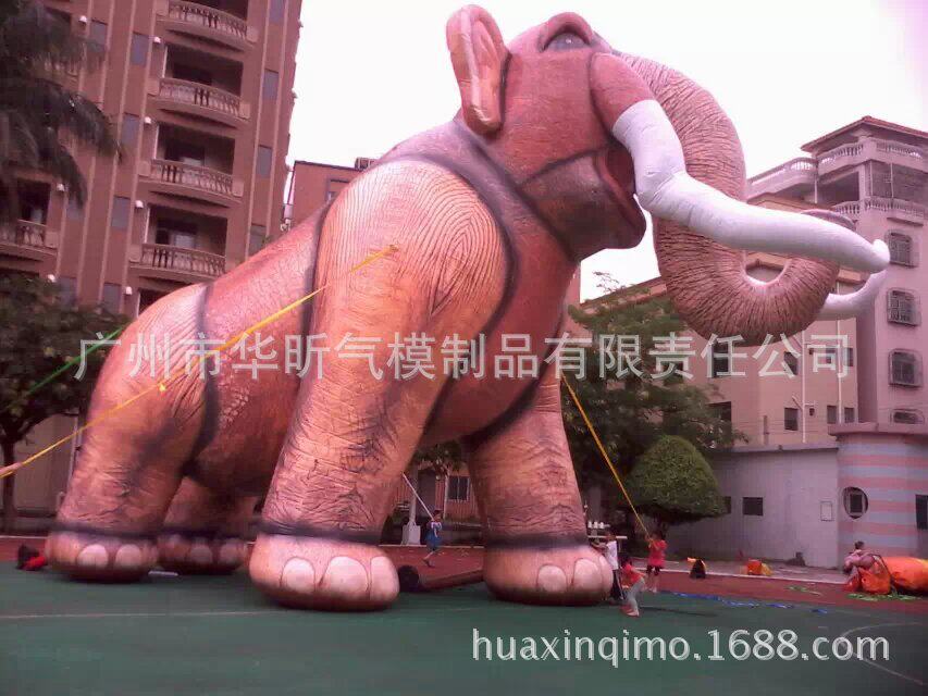 充气大型卡通闭气大象展览活动宣传动物模型气模厂家直销