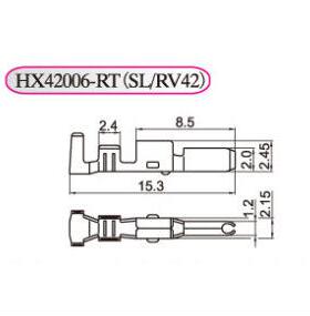 红星接插件RV42连接器SL-RT连带端子簧片HX42006-RT磷铜4500只/盘