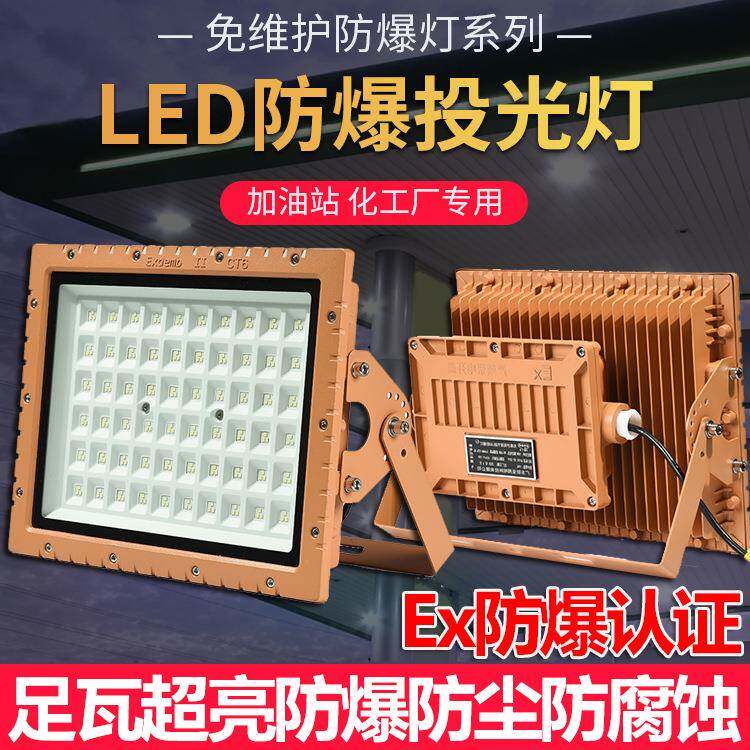 LED亚明防爆灯220V投光灯50W100W150W200w加油站防爆低压12V24V36
