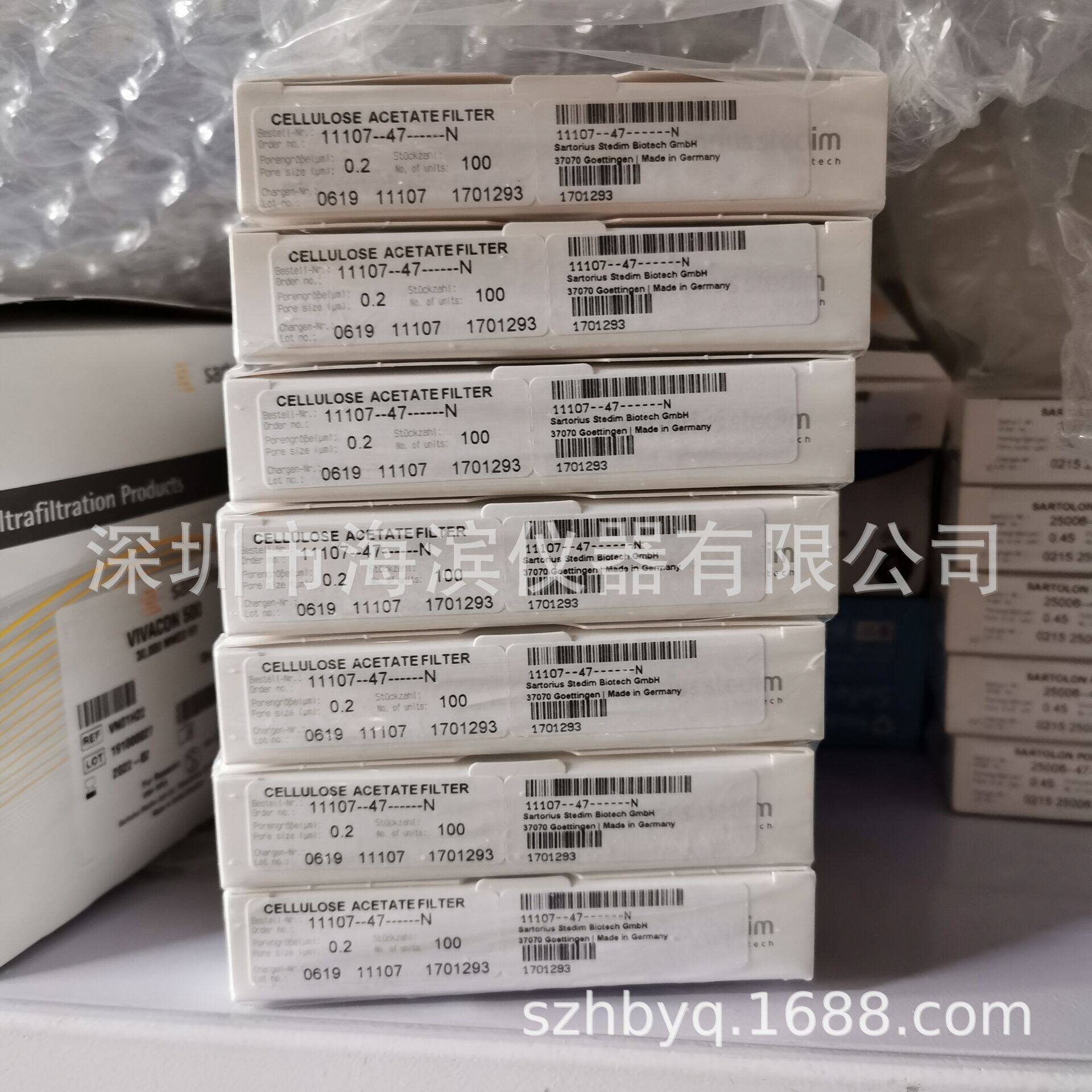 赛多利斯滤膜11107-025N0.2μmΦ25mm醋酸纤维素膜100片/包