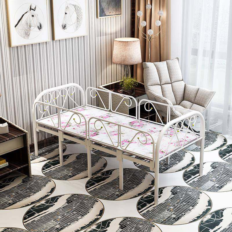 折叠儿童床带护栏男孩女孩幼儿园床拼接床四折单人现代简约铁锦标,智能设备,其他智能设备,淘宝优惠券,粉丝福利购,淘宝优惠卷