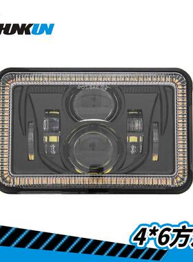 新款4*6LED方灯越野改装头灯适用于吉普卡车货车工程车改装前大灯