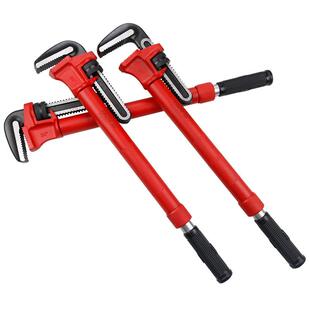 YATO重型伸缩加力管钳板手自紧管钳子牙钳喉钳管丝钳水管钳管子钳