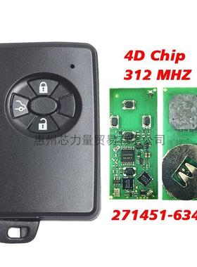 适用丰田AxioPremi3键智能钥匙271451-6340Keyless4DChip