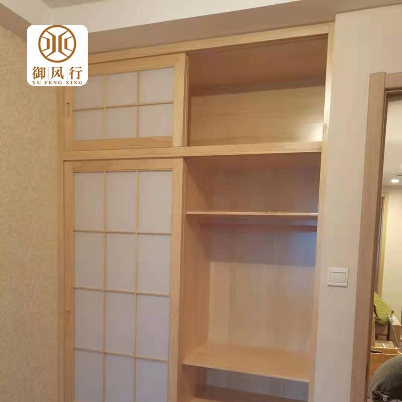 日式家具储物衣柜实木卧室客厅移门衣柜多功能实用家具柜子