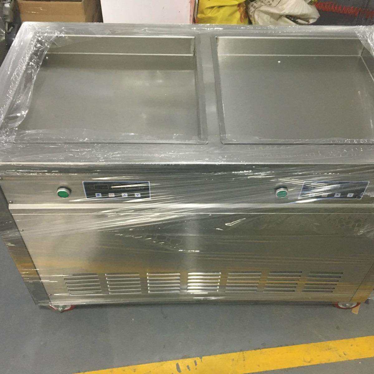 卓富智能双方双压炒冰机商用炒冰淇淋卷机泰式炒冰淇淋卷机出口CE