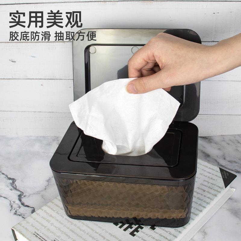 跨境大号湿纸巾盒带盖 家用客厅卫生间厕所收纳盒 车载塑料抽纸盒