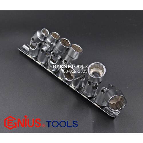 天赋GENIUS工具3/8系列7件套英制十二角手动万向套筒组US-307S