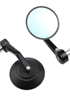 摩托车电反动改配件32798复古圆装形CNC手把车镜后视镜车把压铸光