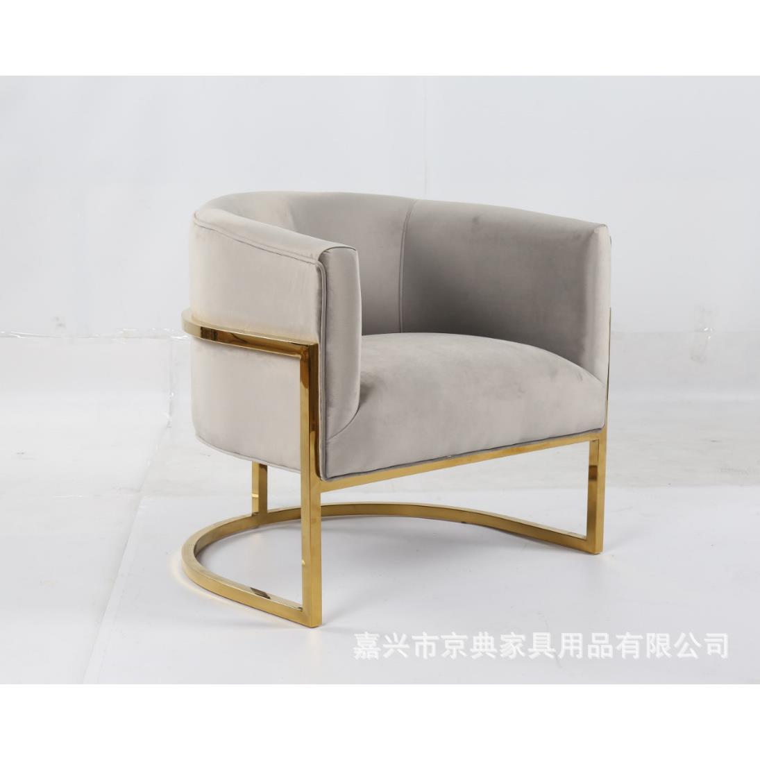 北金欧椅单人沙奢发椅简约布LDX艺属休闲子轻客厅阳台卧室靠背椅