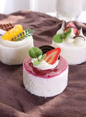 新仿款真香蛋糕模软型摆设假道具食物模型橱柜装饰婚QKL-E庆道具