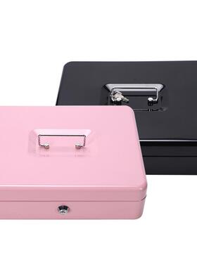 厂家供钥匙款金钱属收银箱票夹箱商应场超市便利店收黑色银箱