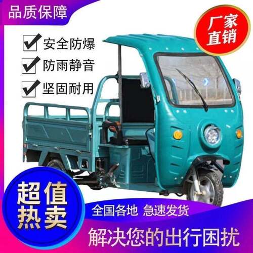 电货动三轮车款电动车车区载重新山电瓶车DXA农用拉货货运车棚快