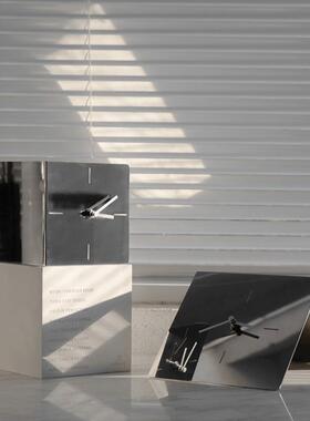 现居代轻奢意金属不锈钢时钟摆DHY件样房售楼处家卧室床板头装创