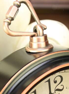 座复古客美式厅F985J55H时桌面钟台式钟家用钟表摆件艺术摆钟卧室