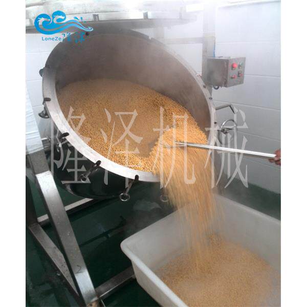 大型煮黄豆锅全自动纳豆煮锅商用煮豆设备lz-100l煮豆锅