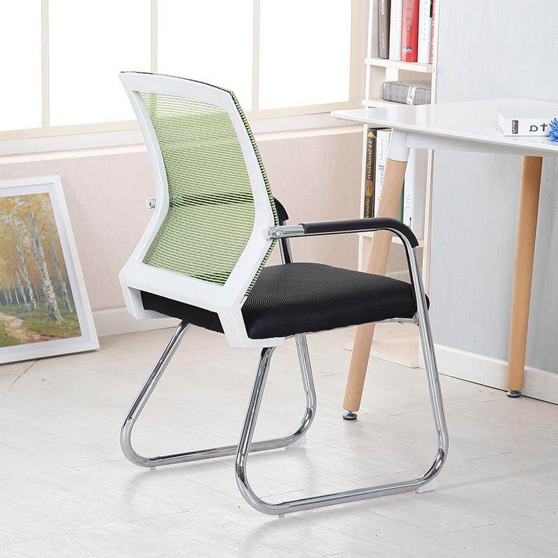 电脑椅家用书房书桌椅子现代简约靠背座椅小户型折叠弓形办公椅
