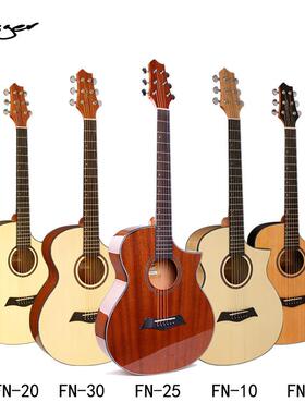 41寸民谣吉他FN-25亮光斜尖角guitar琴行教学用琴供应