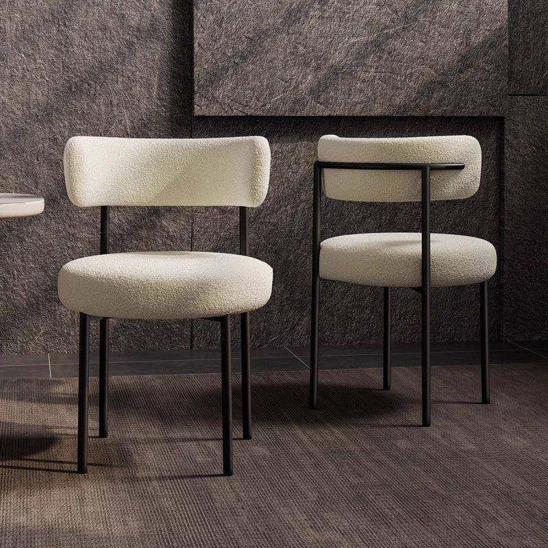 羊羔椅靠背椅意式极简北欧家用餐桌椅餐厅设计师奶油加厚,智能设备,其他智能设备,淘宝优惠券,粉丝福利购,淘宝优惠卷