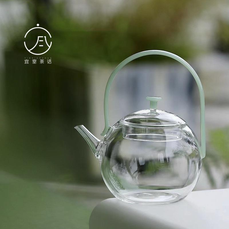 宜室茶话2024年新款玻璃煮茶壶烧水泡茶壶家用提梁壶耐高温煮茶壶图片