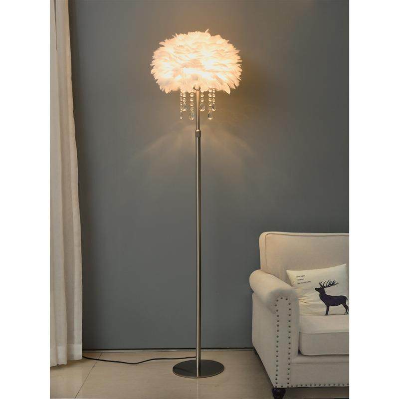 羽毛水晶落地灯氛围客厅卧室床头灯少女公主网红立式台灯可调光,机械设备,其他机械设备,淘宝优惠券,粉丝福利购,淘宝优惠卷