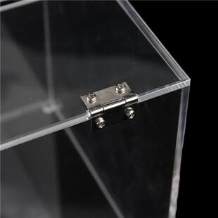 透明正方形盒带锁亚克力意见箱捐款箱投票箱邮件箱便携便携盒