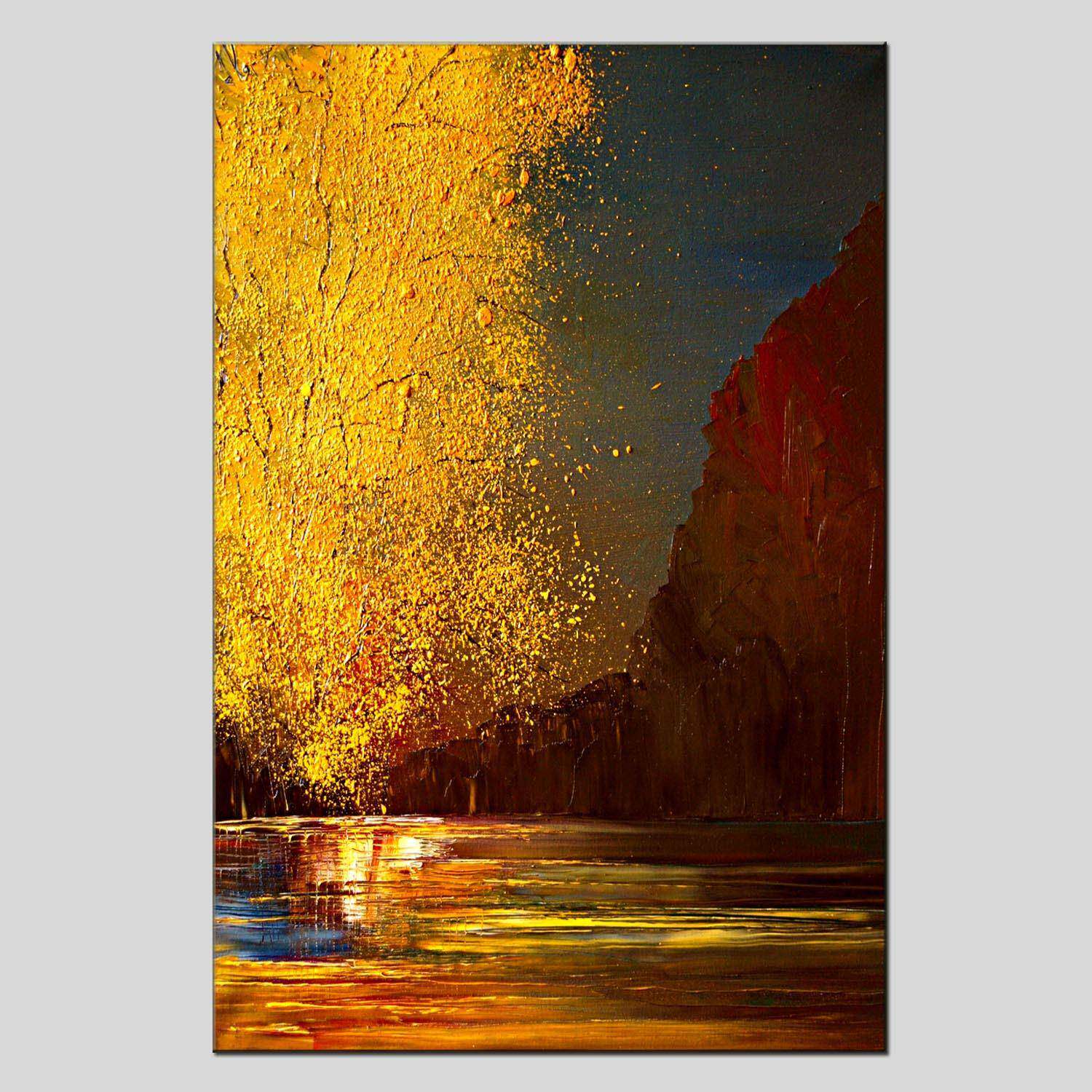 风景油画装饰画无框画丙稀画工艺画直销