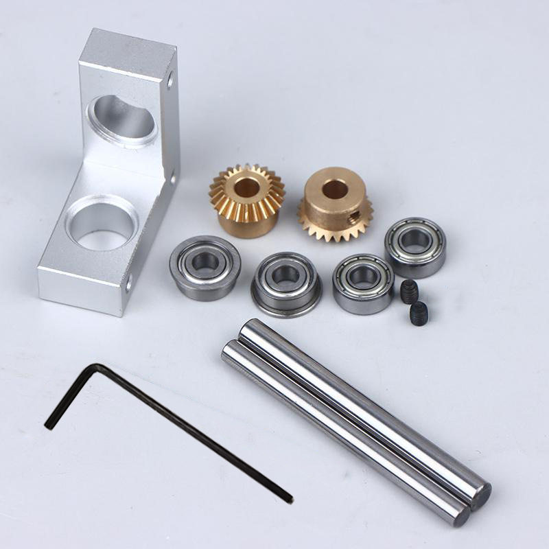 4/5mm迷你直角转角器小型90度1:1齿轮箱伞齿轮换向器模型传动箱
