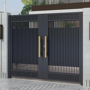 铝艺别墅庭院门户外铁艺大门不锈钢乡村花园门锌合金小区院子大门