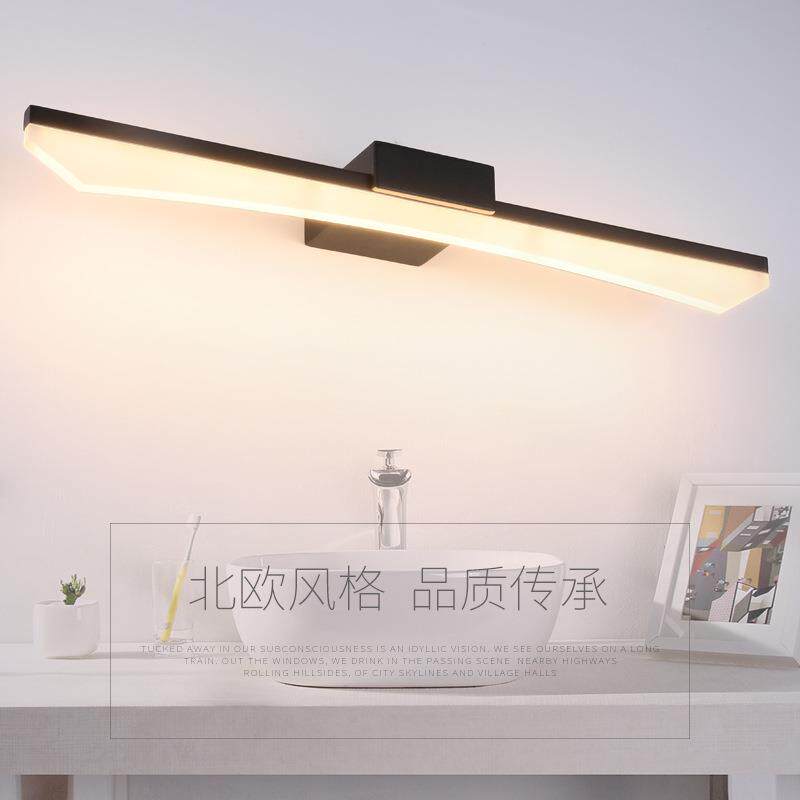 北欧led卫生间厕所浴室柜现代简约梳妆洗漱台镜面照画镜前灯