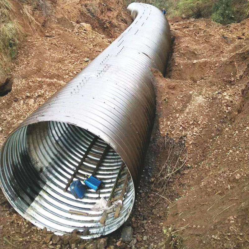 钢制波纹涵管排水公路桥梁隧道加固大口径钢制波纹管地埋式排污管