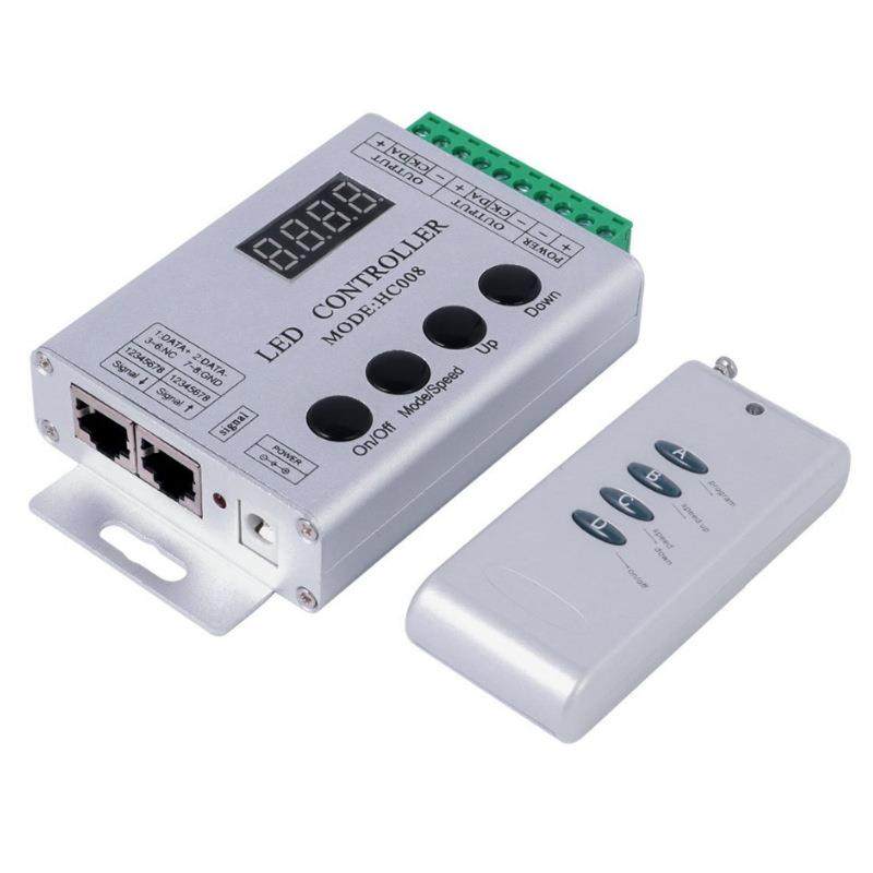 HC008幻彩控制器RF遥控WS2811/1903幻彩LED灯条控制器